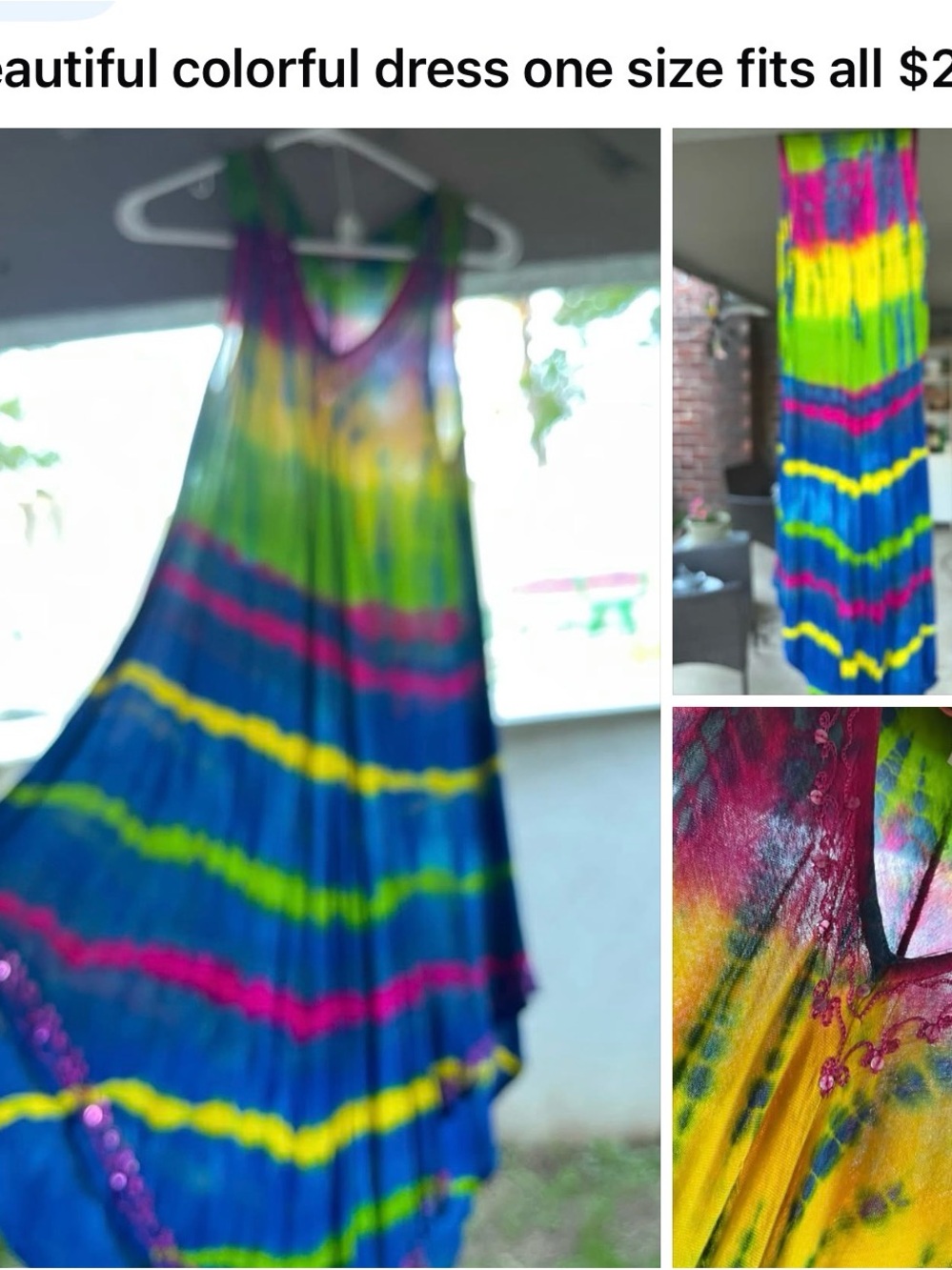 Vibrant Multicolor Tie-Dye Maxi Dress